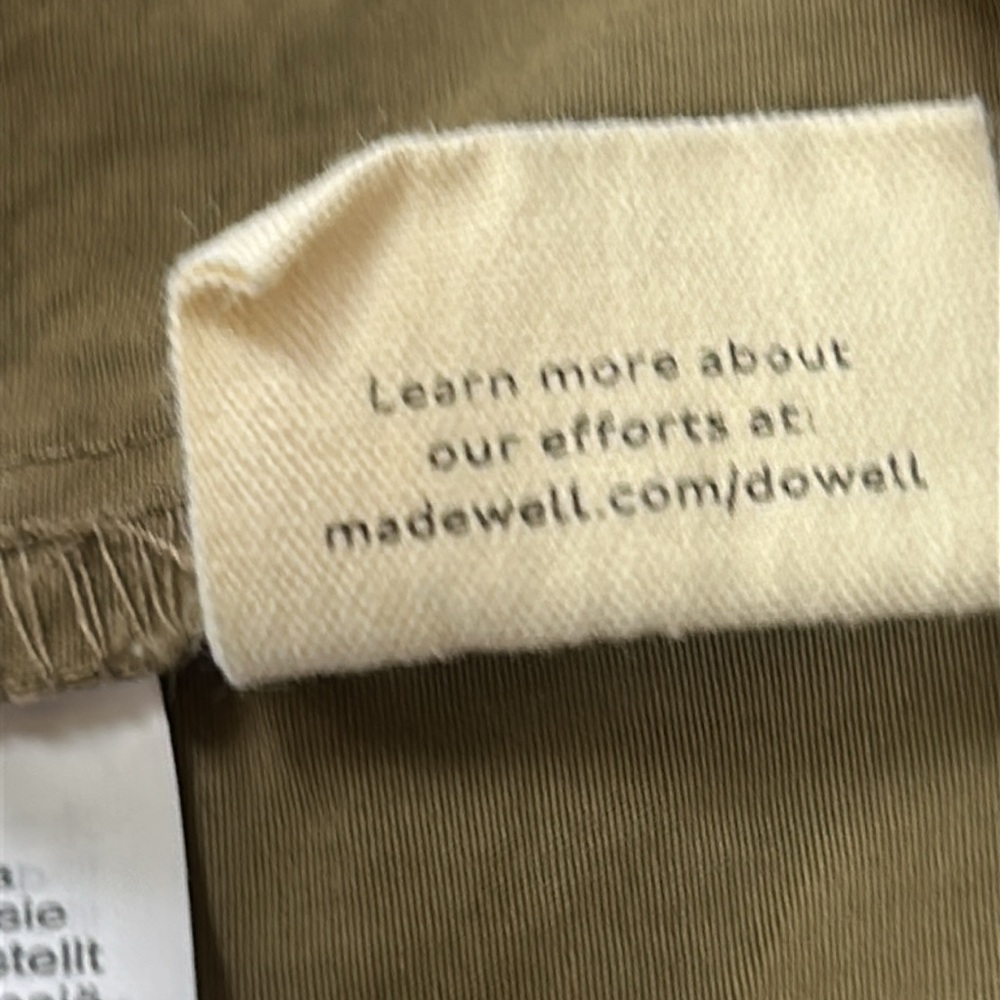 Madewell olive green tiered dress. Button up, shirt sleeves. Size XXS. - Picture 6 of 11